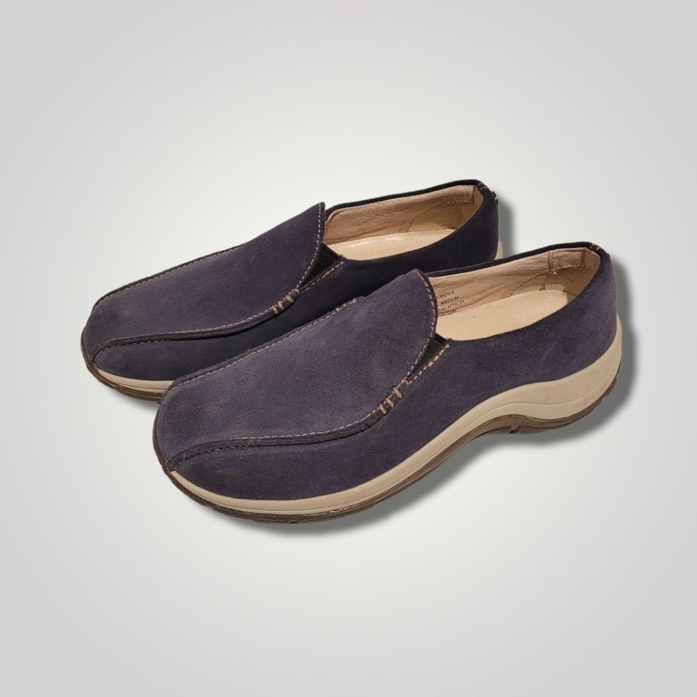 L.L. Bean Blue Suede Slip On Womens Size 10 Shoes